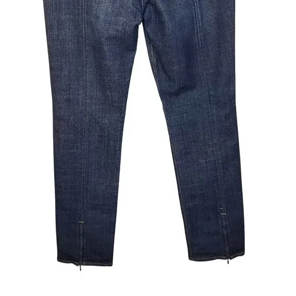 Vintage Y2K Old Navy Zipper Straight Leg High Rise Denim Jeans Size 12 Like New - Picture 7 of 14